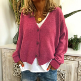 Juliette | V-Neck Button-Front Cardigan with Long Sleeves