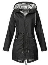 Quinn | Long Raincoat with Hood and Drawstring