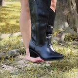 Vivienne | Women's Western Knee-High Boots with Wide Calf & Embroidery