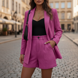 Zelia | Women's Double-Breasted Blazer &amp; Shorts Set