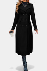 Ruby | Long Double-Breasted Coat with Notched Collar