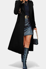 Ruby | Long Double-Breasted Coat with Notched Collar