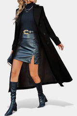 Ruby | Long Double-Breasted Coat with Notched Collar