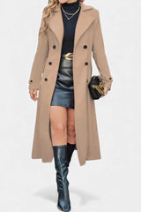 Ruby | Long Double-Breasted Coat with Notched Collar