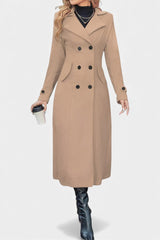 Ruby | Long Double-Breasted Coat with Notched Collar