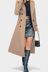 Ruby | Long Double-Breasted Coat with Notched Collar