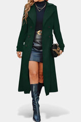 Ruby | Long Double-Breasted Coat with Notched Collar