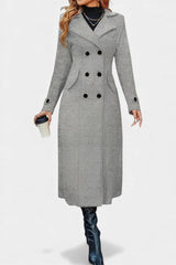 Ruby | Long Double-Breasted Coat with Notched Collar