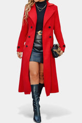 Ruby | Long Double-Breasted Coat with Notched Collar