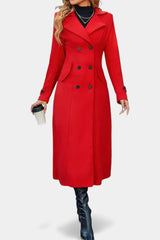 Ruby | Long Double-Breasted Coat with Notched Collar