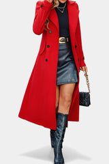 Ruby | Long Double-Breasted Coat with Notched Collar