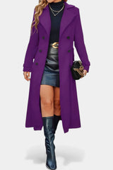 Ruby | Long Double-Breasted Coat with Notched Collar