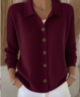 Juliette | Women's Collared Button Front Knit Cardigan