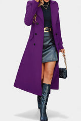 Ruby | Long Double-Breasted Coat with Notched Collar