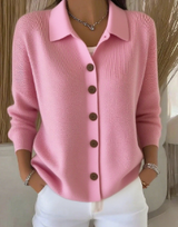 Juliette | Women's Collared Button Front Knit Cardigan