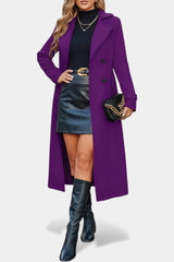 Ruby | Long Double-Breasted Coat with Notched Collar