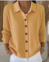 Juliette | Women's Collared Button Front Knit Cardigan