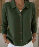 Juliette | Women's Collared Button Front Knit Cardigan