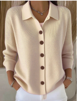 Juliette | Women's Collared Button Front Knit Cardigan
