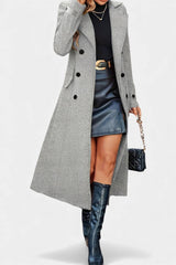 Ruby | Long Double-Breasted Coat with Notched Collar