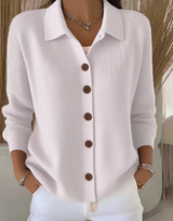 Juliette | Women's Collared Button Front Knit Cardigan
