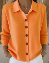 Juliette | Women's Collared Button Front Knit Cardigan