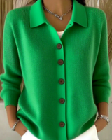 Juliette | Women's Collared Button Front Knit Cardigan