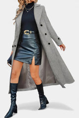 Ruby | Long Double-Breasted Coat with Notched Collar