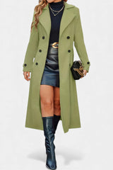 Ruby | Long Double-Breasted Coat with Notched Collar