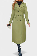 Ruby | Long Double-Breasted Coat with Notched Collar