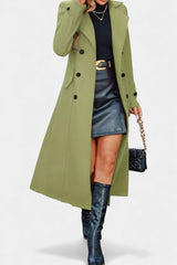 Ruby | Long Double-Breasted Coat with Notched Collar