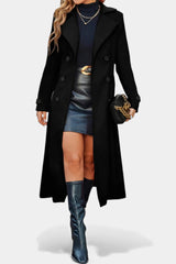 Ruby | Long Double-Breasted Coat with Notched Collar