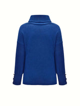 Zoe | Oversized Roll-Neck Sweater with Button Cuffs