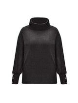 Zoe | Oversized Roll-Neck Sweater with Button Cuffs
