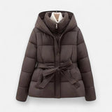 Ophelia | Quilted Hooded Jacket with Belt