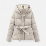 Ophelia | Quilted Hooded Jacket with Belt