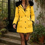 April | Hooded Double-Breasted Overcoat for Women