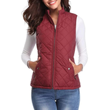 Fiona | Lightweight Quilted Vest with Stand-Up Collar