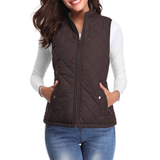 Fiona | Lightweight Quilted Vest with Stand-Up Collar