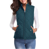 Fiona | Lightweight Quilted Vest with Stand-Up Collar