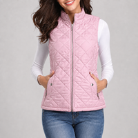 Fiona | Lightweight Quilted Vest with Stand-Up Collar