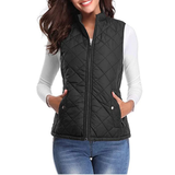 Fiona | Lightweight Quilted Vest with Stand-Up Collar