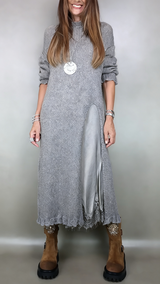Alexandra | Women's Long Knit Dress with Slip
