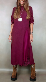 Alexandra | Women's Long Knit Dress with Slip