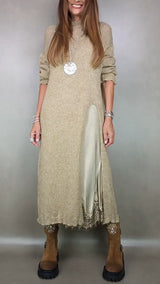 Alexandra | Women's Long Knit Dress with Slip