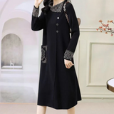 Vanya | Women's Midi Dress with Decorative Cuff & Collar Details