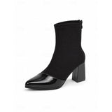 Charlotte | Cap-Toe Chunky Heel Ankle Boots