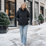 Veluna | Padded Puffer Jacket with High Collar