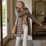 Elodie | Longline Quilted Puffer Coat for Women