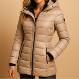 Elara | Women's Lightweight Puffer Jacket with Quilted Hood